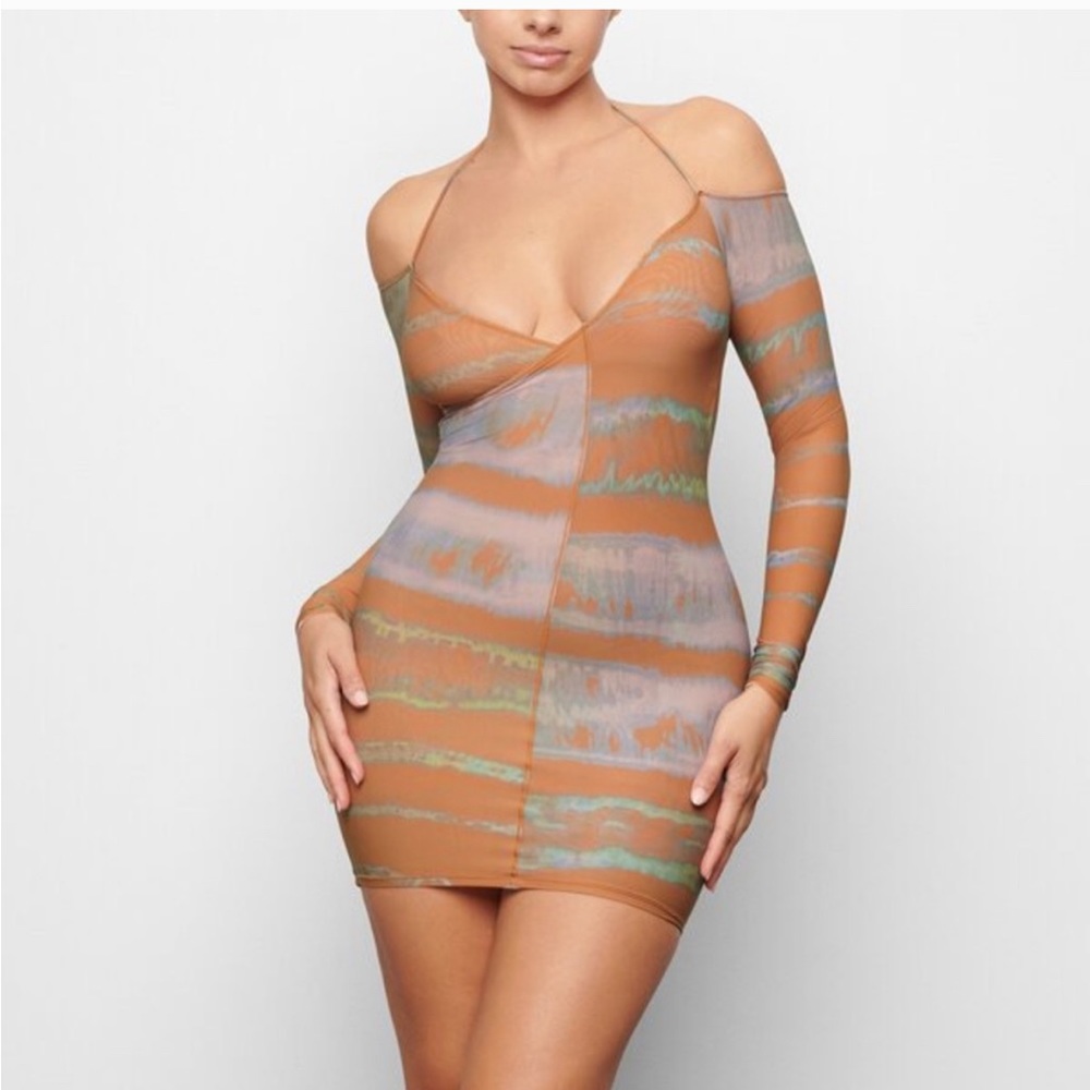 SKIMS Jelly Sheer Off the Shoulder Dress